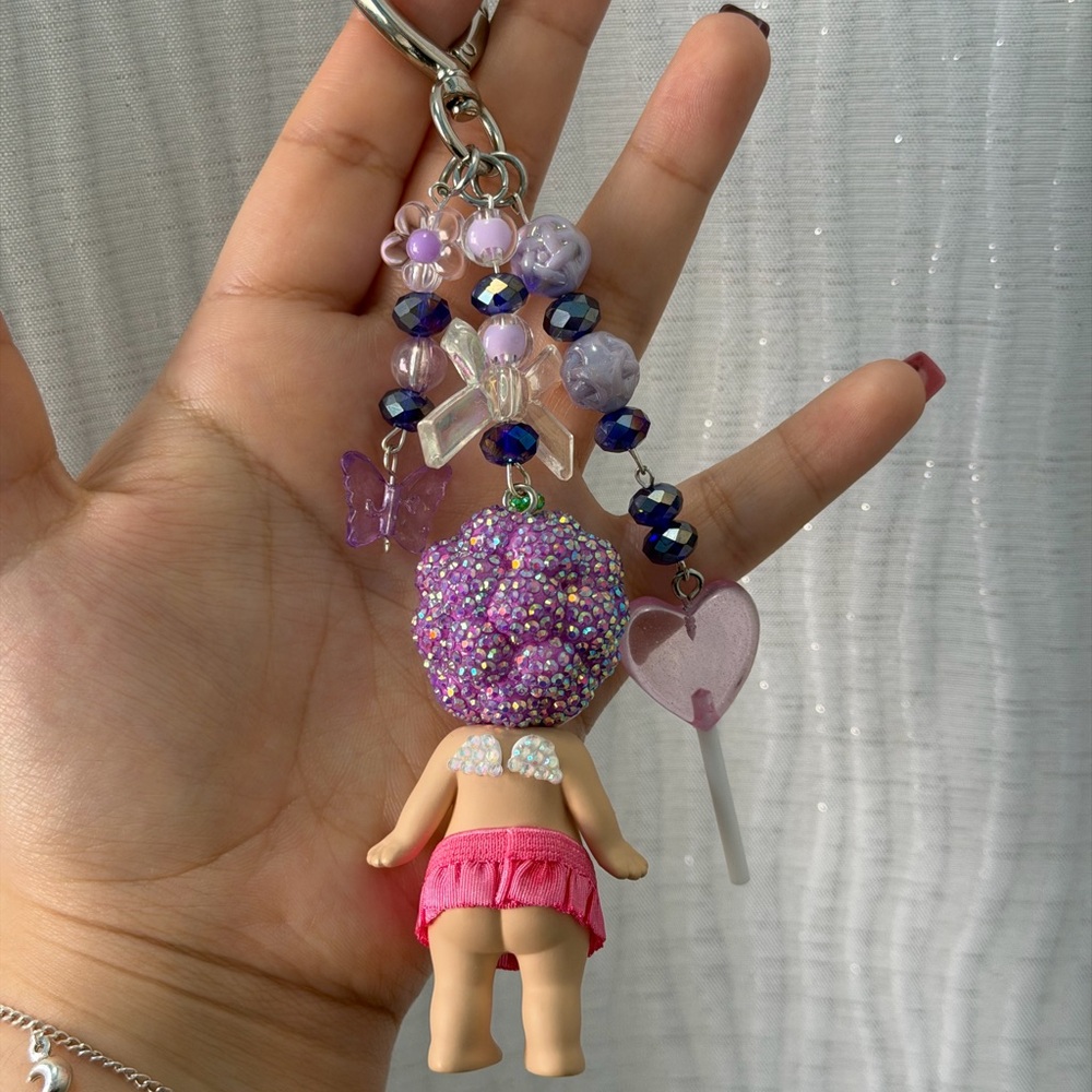 Sonny Angel Grape Bedazzled Keychain - Picture 4 of 8